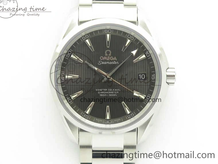 1229 Aqua Terra 150M SS VSF 1:1 Best Edition Gray Textured Dial on SS Bracelet A8500 Super Clone MultiPurpose 8039